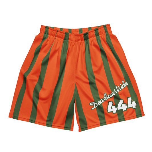 Orange 444 reversed mesh shorts