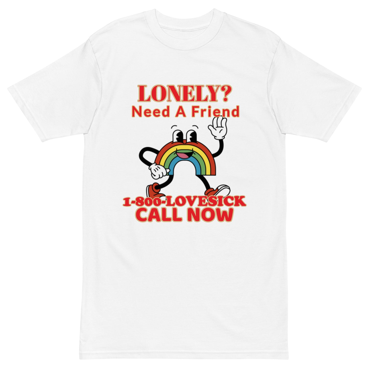 1-800-LOVESICK premium heavyweight tee